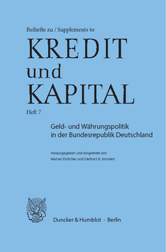 Geld- und Währungspolitik in der Bundesrepublik Deutschland Geld- und Währungspolitik in der Bundesrepublik Deutschland