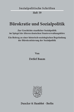 Bürokratie und Sozialpolitik Bürokratie und Sozialpolitik