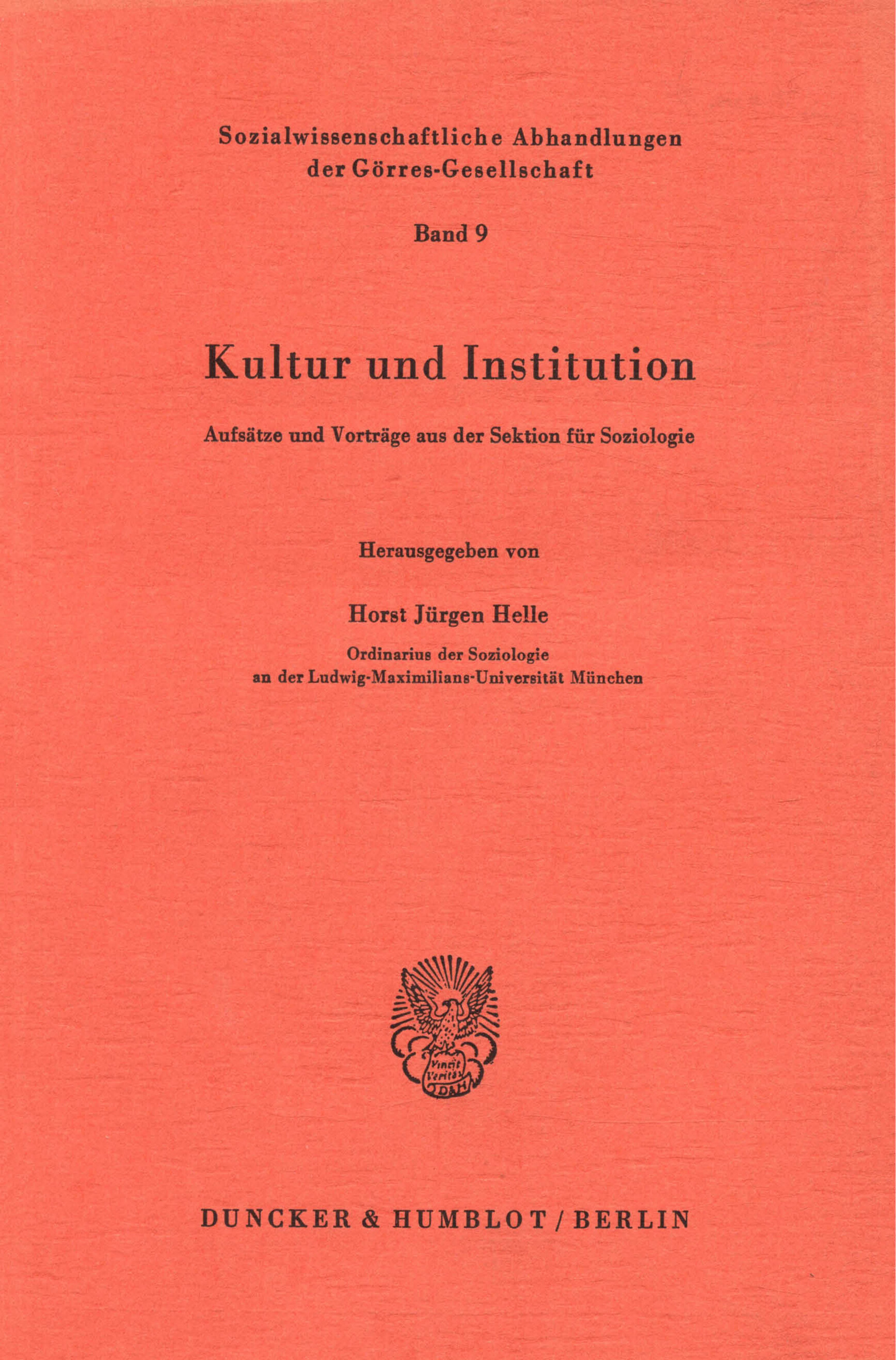 Kultur und Institution