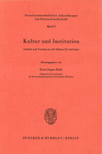 Kultur und Institution