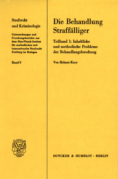 Die Behandlung Straffälliger Die Behandlung Straffälliger