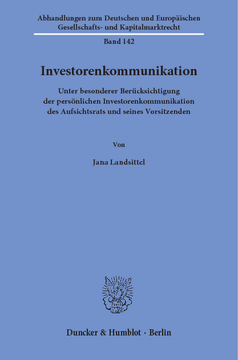 Investorenkommunikation Investorenkommunikation