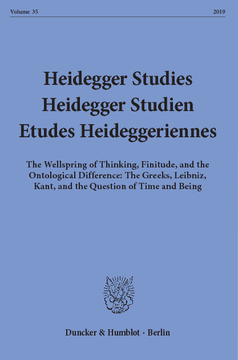 Heidegger Studies / Heidegger Studien / Etudes Heideggeriennes Heidegger Studies / Heidegger Studien / Etudes Heideggeriennes