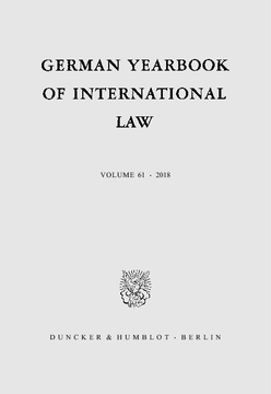 German Yearbook of International Law / Jahrbuch für Internationales Recht German Yearbook of International Law / Jahrbuch für Internationales Recht