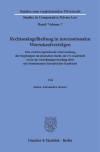 Rechtsmängelhaftung in internationalen Warenkaufverträgen