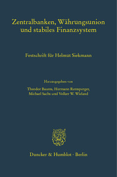 Zentralbanken, Währungsunion und stabiles Finanzsystem Zentralbanken, Währungsunion und stabiles Finanzsystem