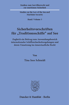 Sicherheitsvorschriften für »Traditionsschiffe« auf See Sicherheitsvorschriften für »Traditionsschiffe« auf See