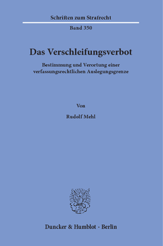 Das Verschleifungsverbot Das Verschleifungsverbot