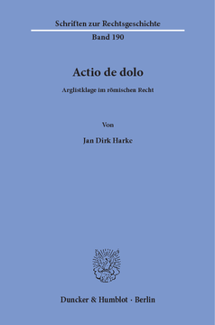 Actio de dolo Actio de dolo