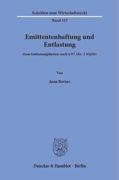 Emittentenhaftung und Entlastung Emittentenhaftung und Entlastung
