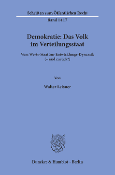 Demokratie: Das Volk im Verteilungsstaat Demokratie: Das Volk im Verteilungsstaat