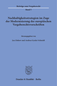 Nachhaltigkeitsstrategien im Zuge der Modernisierung der europäischen Vergaberechtsvorschriften