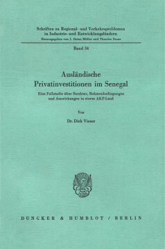 Ausländische Privatinvestitionen im Senegal Ausländische Privatinvestitionen im Senegal