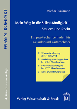 Mein Weg in die Selbstständigkeit – Steuern und Recht Mein Weg in die Selbstständigkeit – Steuern und Recht