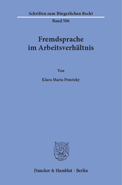 Fremdsprache im Arbeitsverhältnis Fremdsprache im Arbeitsverhältnis