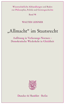 »Allmacht« im Staatsrecht »Allmacht« im Staatsrecht
