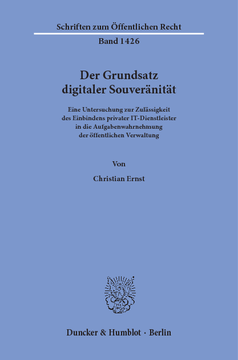 Der Grundsatz digitaler Souveränität Der Grundsatz digitaler Souveränität