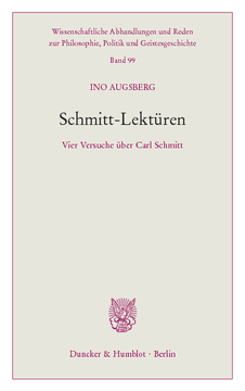 Schmitt-Lektüren Schmitt-Lektüren