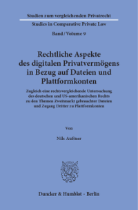 Rechtliche Aspekte des digitalen Privatvermögens in Bezug auf Dateien und Plattformkonten