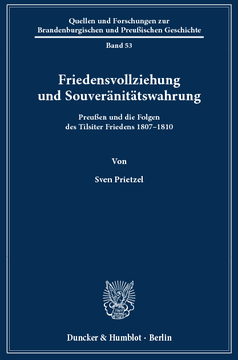 Friedensvollziehung und Souveränitätswahrung Friedensvollziehung und Souveränitätswahrung