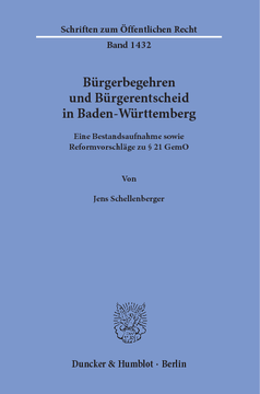 Bürgerbegehren und Bürgerentscheid in Baden-Württemberg Bürgerbegehren und Bürgerentscheid in Baden-Württemberg