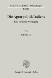 Die Agrarpolitik Indiens