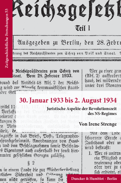 30. Januar 1933 bis 2. August 1934 30. Januar 1933 bis 2. August 1934
