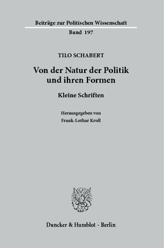 Von der Natur der Politik und ihren Formen Von der Natur der Politik und ihren Formen