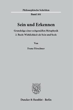 Sein und Erkennen Sein und Erkennen