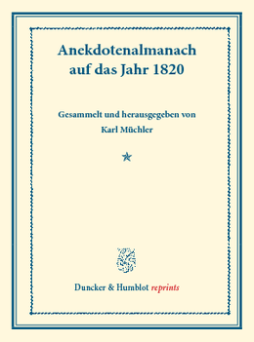 Anekdotenalmanach auf das Jahr 1820 Anekdotenalmanach auf das Jahr 1820