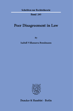 Peer Disagreement in Law Peer Disagreement in Law