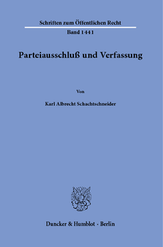 Parteiausschluß und Verfassung Parteiausschluß und Verfassung
