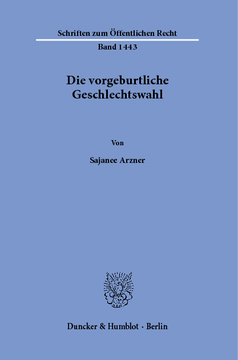 Die vorgeburtliche Geschlechtswahl Die vorgeburtliche Geschlechtswahl