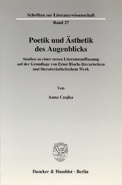Poetik und Ästhetik des Augenblicks Poetik und Ästhetik des Augenblicks