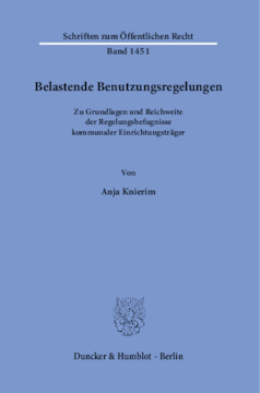 Belastende Benutzungsregelungen Belastende Benutzungsregelungen