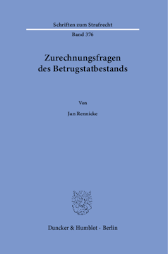 Zurechnungsfragen des Betrugstatbestands Zurechnungsfragen des Betrugstatbestands