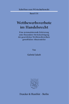 Wettbewerbsverbote im Handelsrecht Wettbewerbsverbote im Handelsrecht