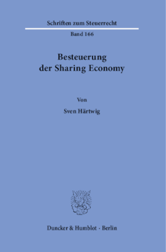 Besteuerung der Sharing Economy Besteuerung der Sharing Economy