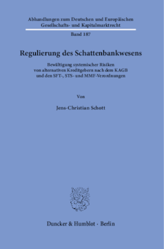 Regulierung des Schattenbankwesens Regulierung des Schattenbankwesens