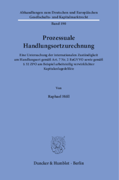 Prozessuale Handlungsortzurechnung Prozessuale Handlungsortzurechnung