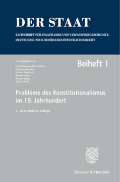 Probleme des Konstitutionalismus im 19. Jahrhundert Probleme des Konstitutionalismus im 19. Jahrhundert