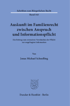 Auskunft im Familienrecht zwischen Anspruch und Informationspflicht Auskunft im Familienrecht zwischen Anspruch und Informationspflicht