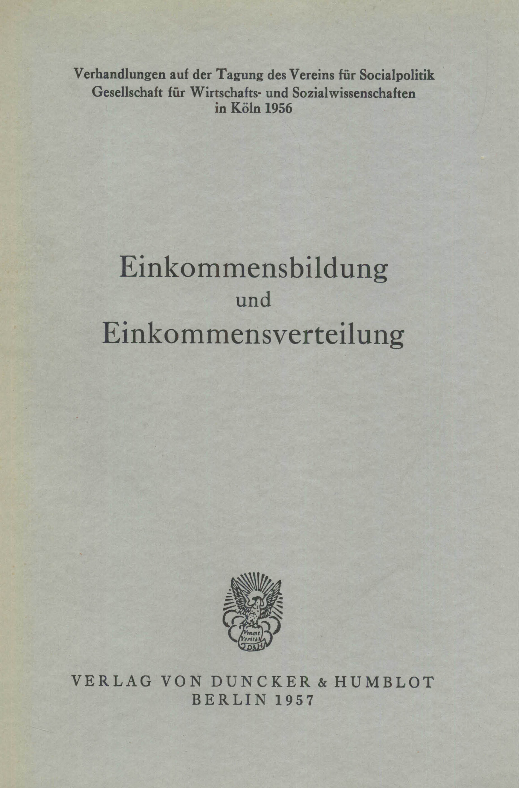 Einkommensbildung und Einkommensverteilung