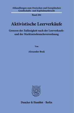 Aktivistische Leerverkäufe Aktivistische Leerverkäufe