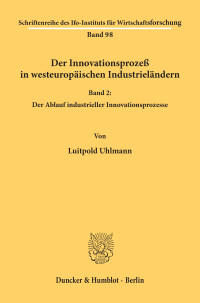 Der Innovationsprozeß in westeuropäischen Industrieländern
