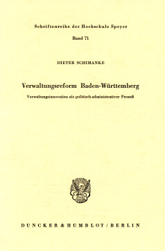 Verwaltungsreform Baden-Württemberg Verwaltungsreform Baden-Württemberg