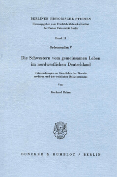 Die Schwestern vom gemeinsamen Leben im nordwestlichen Deutschland Die Schwestern vom gemeinsamen Leben im nordwestlichen Deutschland