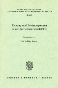 Planung und Rechnungswesen in der Betriebswirtschaftslehre