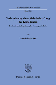 Verhinderung einer Mehrfachhaftung des Kartellanten Verhinderung einer Mehrfachhaftung des Kartellanten
