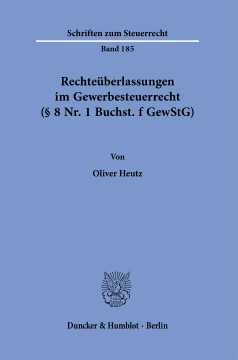 Rechteüberlassungen im Gewerbesteuerrecht (§ 8 Nr. 1 Buchst. f GewStG) Rechteüberlassungen im Gewerbesteuerrecht (§ 8 Nr. 1 Buchst. f GewStG)